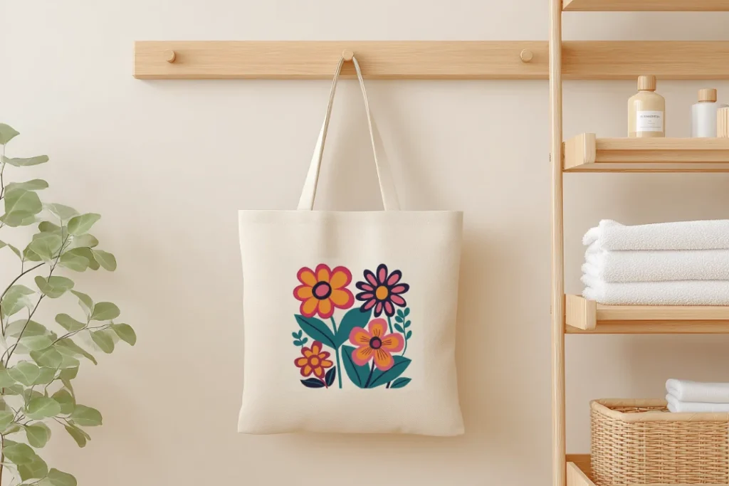 vintage bloemen tote bag